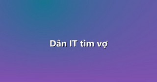 Dân IT tìm vợ