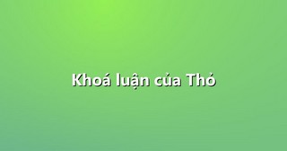 Khoá luận của Thỏ