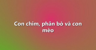 Con chim, phân bò và con mèo