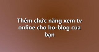 Thêm chức năng xem tv online cho bo-blog của bạn